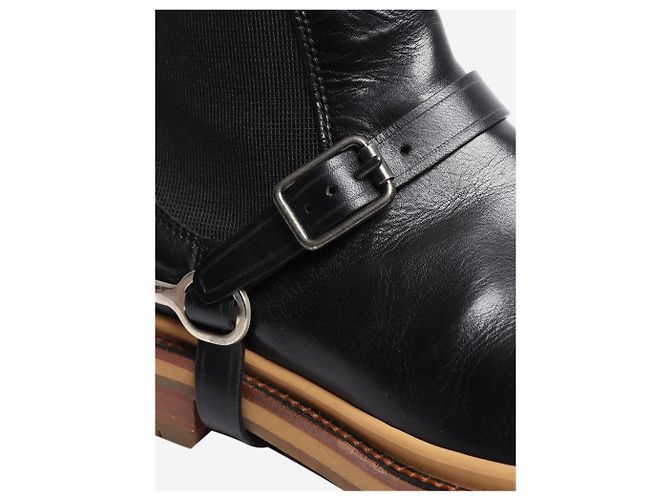 Dries Van Noten Schwarze Leder-Ankle-Boots - Größe UK 8 - Ansicht 4