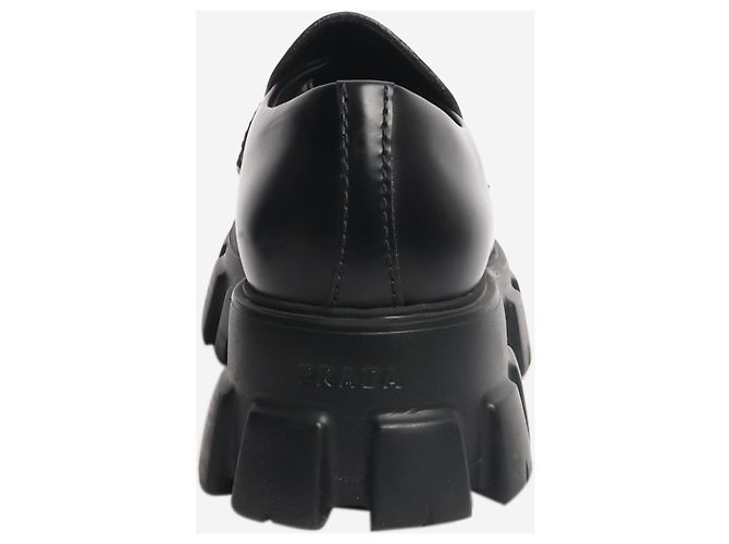 Prada Schwarze Plateau-Loafer - Größe UK 7.5 - Ansicht 3