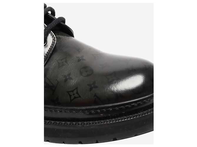 Louis Vuitton Scarpe stringate monogramma verde - taglia UK 7.5 - vista 4