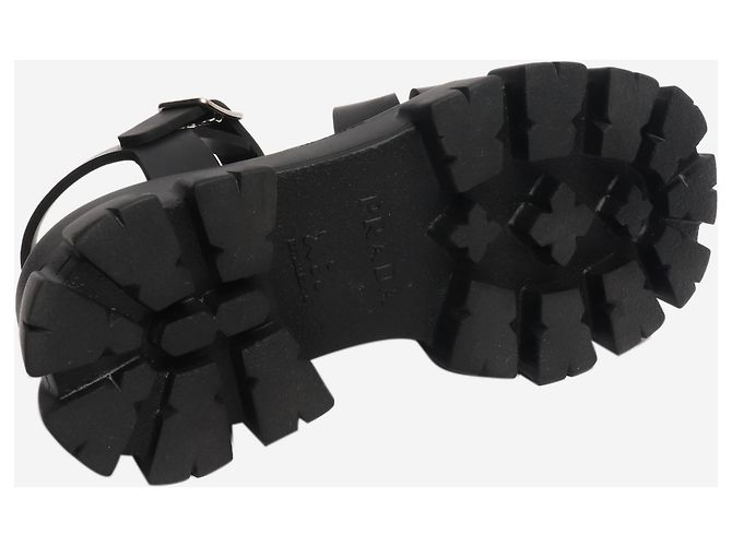 Prada Schwarze Plateausandalen - Größe UK 7 - Ansicht 6