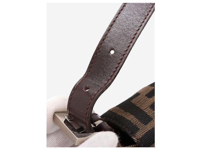 Fendi Borsa baguette Zucca Mamma marrone - vista 12