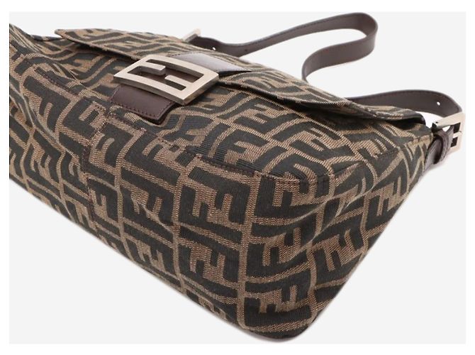 Fendi Borsa baguette Zucca Mamma marrone - vista 3