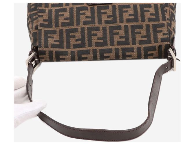 Fendi Borsa baguette Zucca Mamma marrone - vista 5