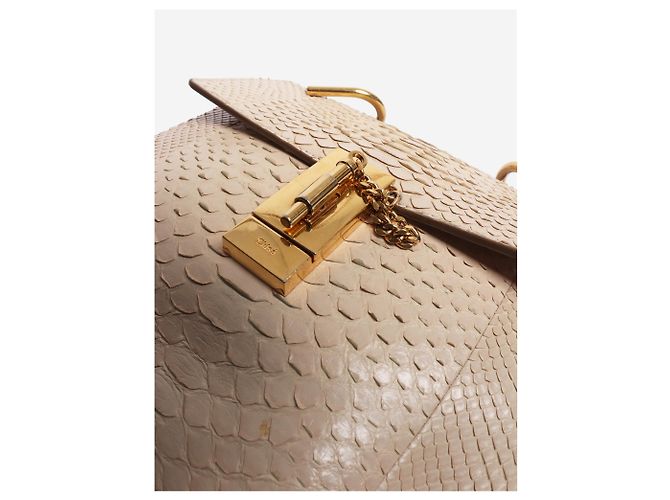 Chloé Bolsa de ombro Drew em Python neutro - vista 5