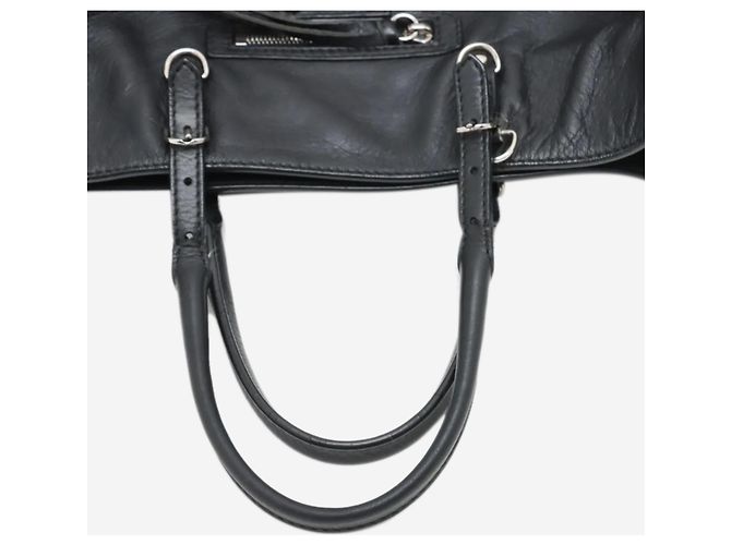 Balenciaga Borsa 2way in pelle Papier nera Nero - vista 10