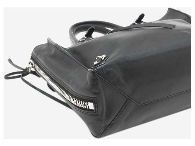 Balenciaga Borsa 2way in pelle Papier nera Nero - vista 11