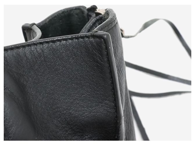 Balenciaga Borsa 2way in pelle Papier nera Nero - vista 3