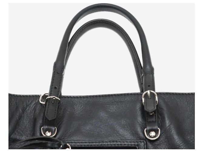 Balenciaga Borsa 2way in pelle Papier nera Nero - vista 9