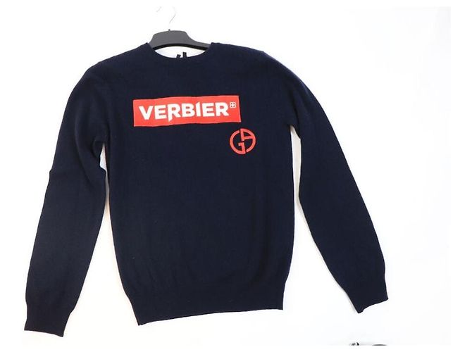Blauer Kaschmirpullover Giorgio Armani - Größe UK 10 - Ansicht 2