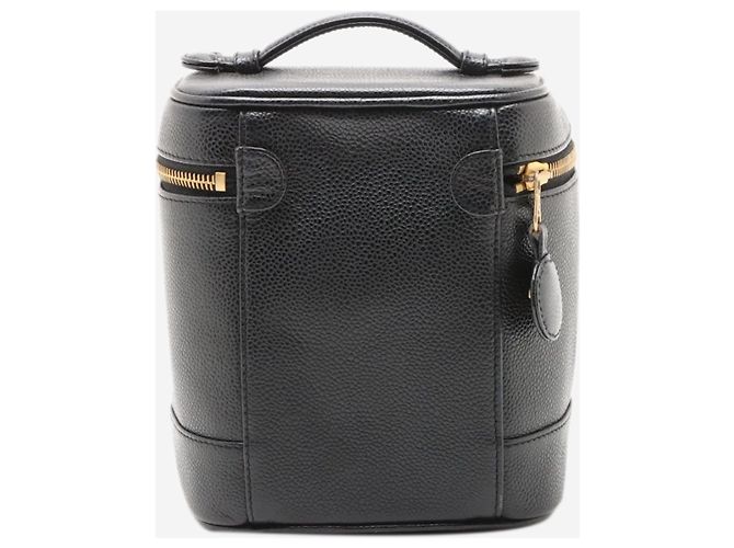 Chanel Borsa Vanity vintage 2000 Coco Mark in cavalluccio nero - vista 2