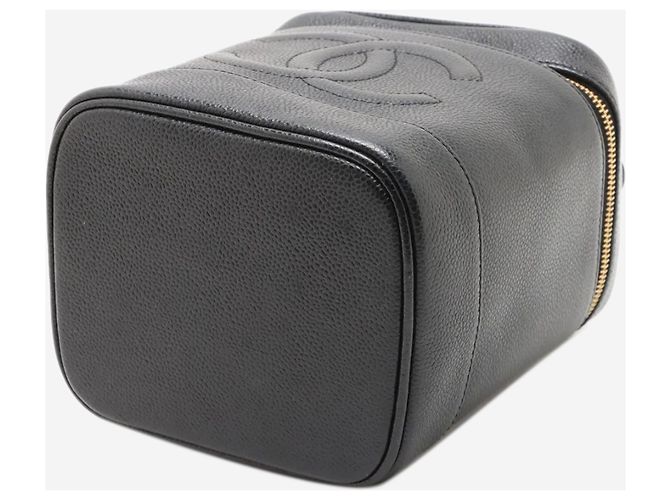 Chanel Borsa Vanity vintage 2000 Coco Mark in cavalluccio nero - vista 3