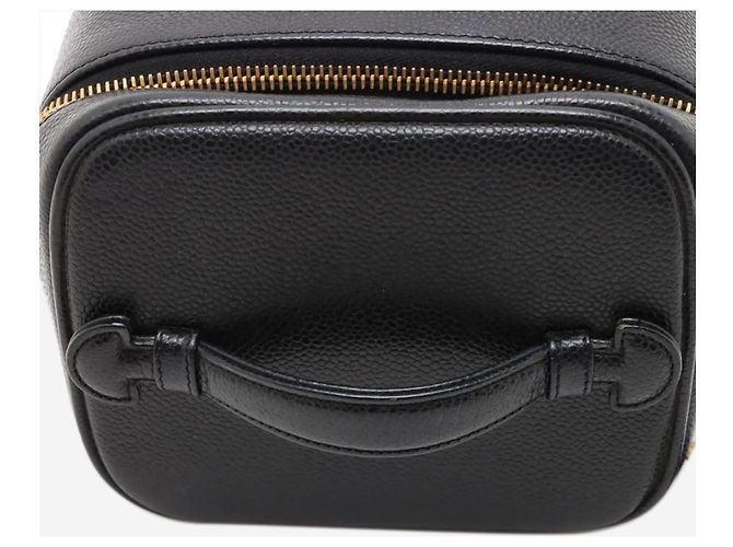 Chanel Borsa Vanity vintage 2000 Coco Mark in cavalluccio nero - vista 5