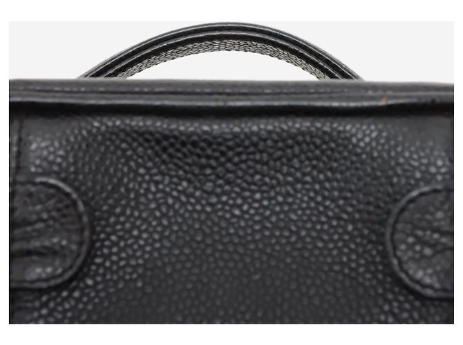 Chanel Borsa Vanity vintage 2000 Coco Mark in cavalluccio nero - vista 6