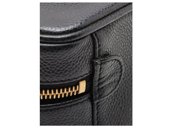 Chanel Borsa Vanity vintage 2000 Coco Mark in cavalluccio nero - vista 9