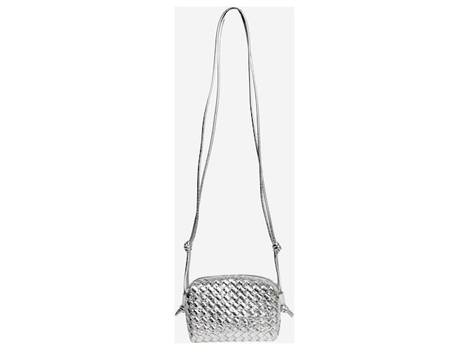 Bottega Veneta Mini borsa loop Intrecciato argento - vista 2