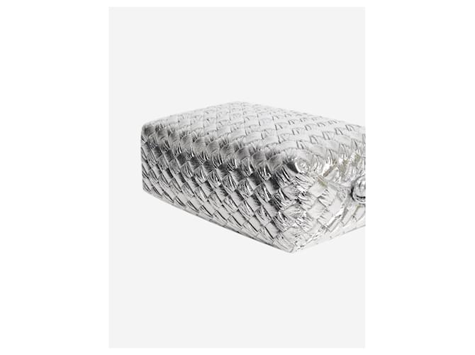 Bottega Veneta Mini borsa loop Intrecciato argento - vista 6