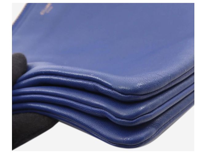 Céline Blue Trio Lederschultertasche Blau - Ansicht 5