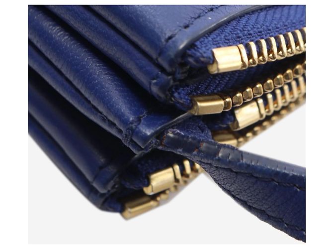 Céline Blue Trio Lederschultertasche Blau - Ansicht 7
