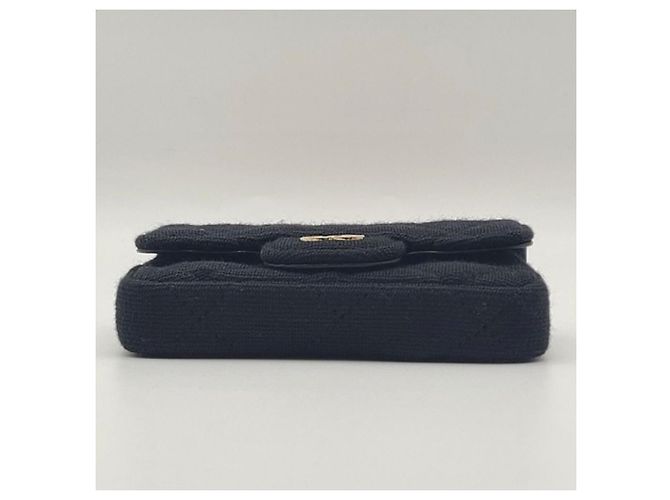 Chanel Mini Borsa a Catena Nera con Hardware Dorato Nero - vista 9