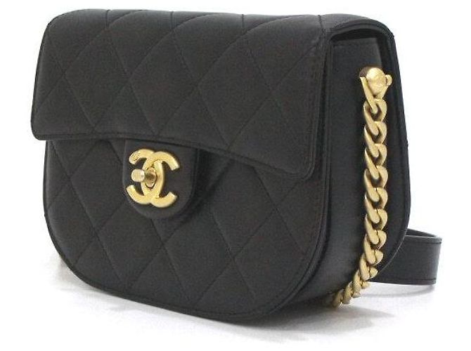 Chanel Mini borsa a tracolla mezza luna con catena dorata in nero - vista 2