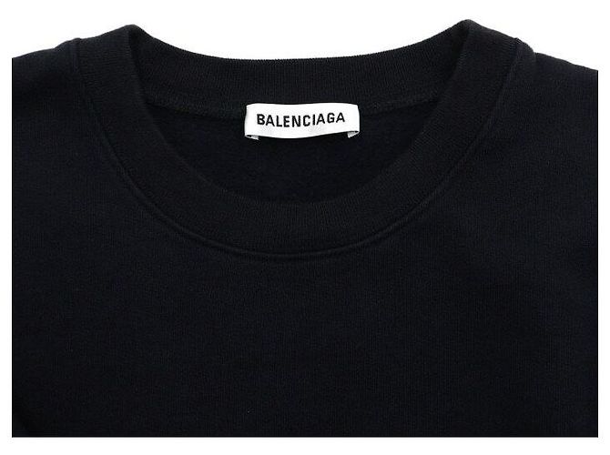 Balenciaga Sudadera unisex de algodón negro con logo en la espalda - vista 5