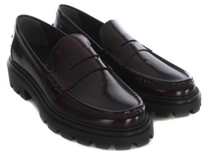 Tod's Mocassini Penny con suola chunky Rosso - vista 4