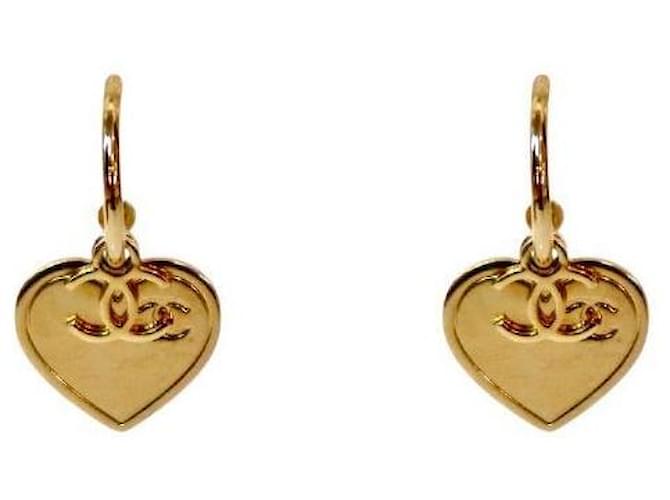 Chanel Orecchini Heart CC Gold D'oro - vista 3