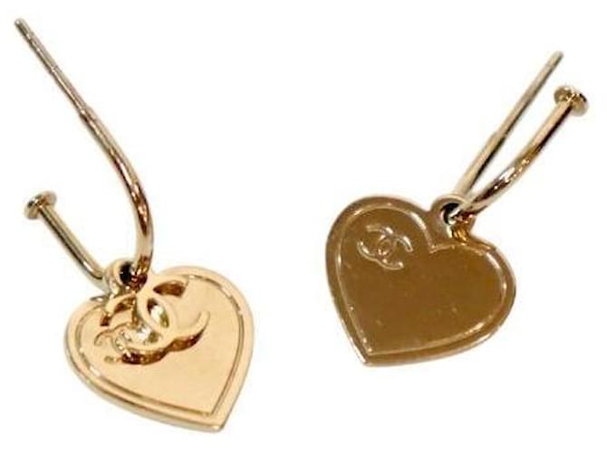 Chanel Orecchini Heart CC Gold D'oro - vista 4