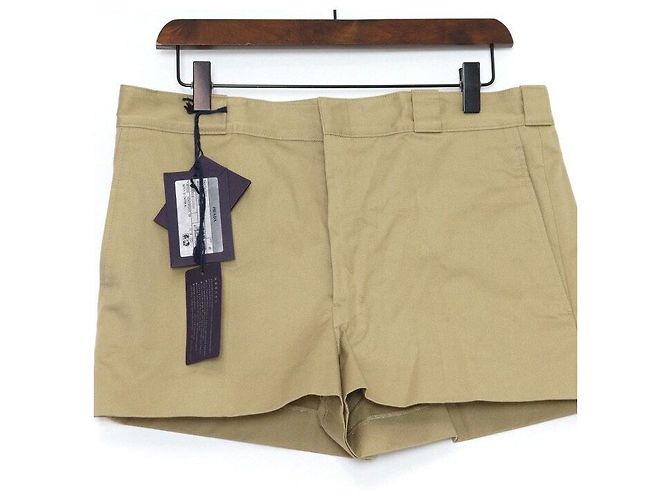 Prada Shorts de triángulo de algodón gabardina marrón para mujer - vista 2