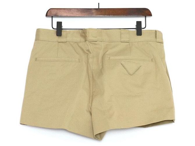 Prada Shorts de triángulo de algodón gabardina marrón para mujer - vista 4