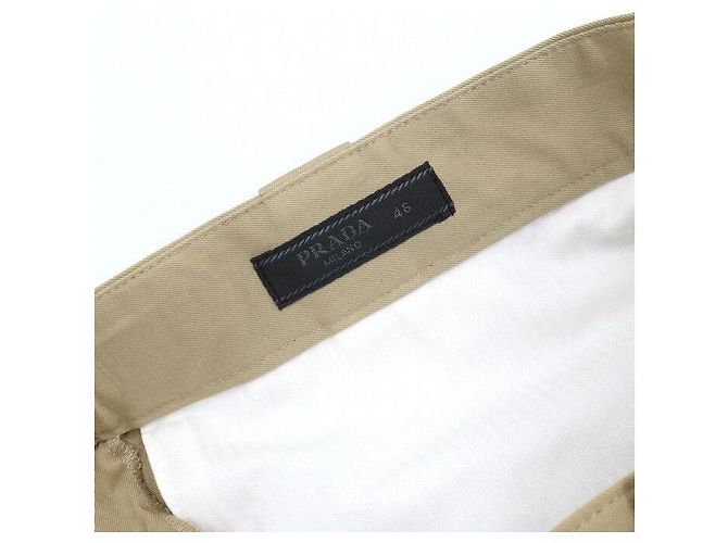 Prada Shorts de triángulo de algodón gabardina marrón para mujer - vista 6