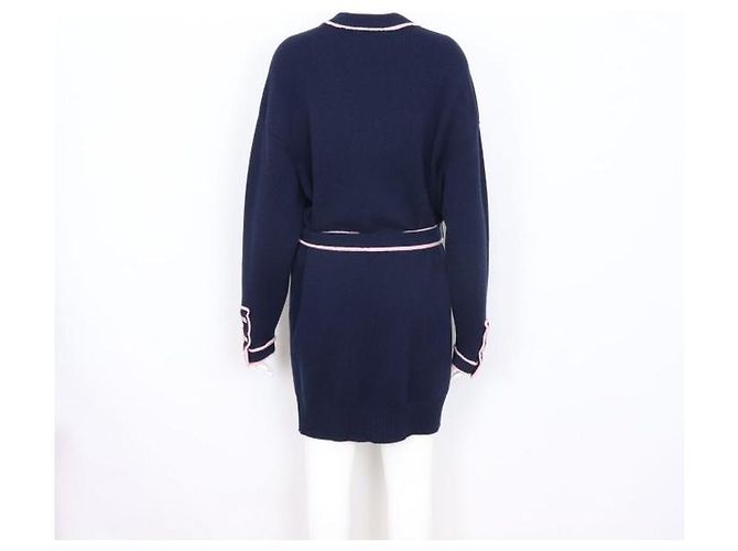 Chanel Langer Cardigan aus Kaschmir Blau - Ansicht 4