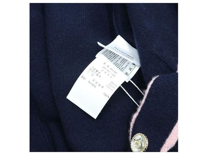Chanel Langer Cardigan aus Kaschmir Blau - Ansicht 5