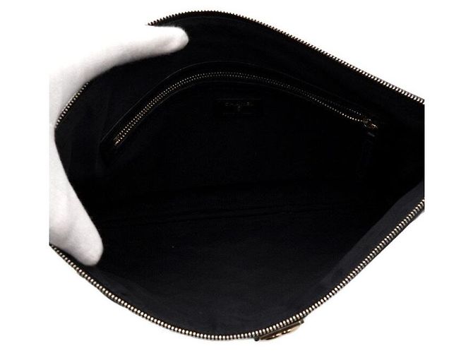 Chanel Black Caviar Boy Clutch Bag Large Schwarz - Ansicht 6