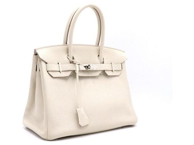 Hermès Borsa Tote Birkin Bianco - vista 3
