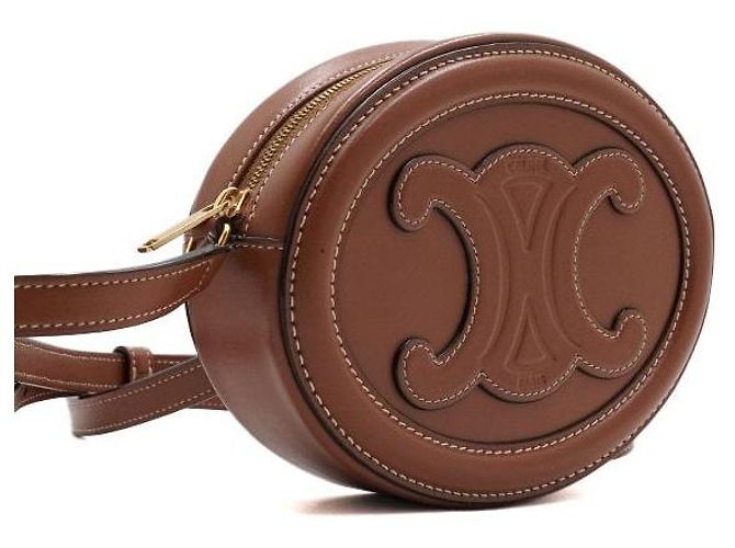 16 Céline Borsa a Spalla e Borsa a Tracolla Tan Kuir Oval Triope D'oro - vista 4