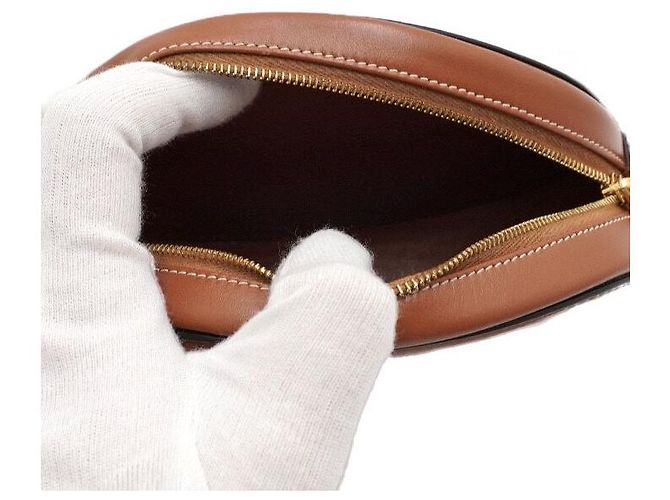 16 Céline Borsa a Spalla e Borsa a Tracolla Tan Kuir Oval Triope D'oro - vista 6