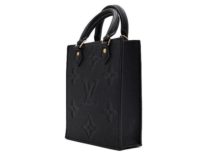 Louis Vuitton Piccola Borsa Piatta Black Monogram Empreinte Embossed Leather Tote Bag Shoulder Bag Crossbody Bag Nero - vista 2