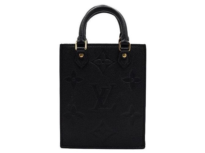 Louis Vuitton Piccola Borsa Piatta Black Monogram Empreinte Embossed Leather Tote Bag Shoulder Bag Crossbody Bag Nero - vista 4