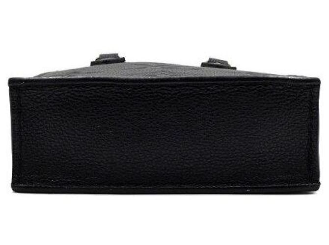 Louis Vuitton Piccola Borsa Piatta Black Monogram Empreinte Embossed Leather Tote Bag Shoulder Bag Crossbody Bag Nero - vista 6