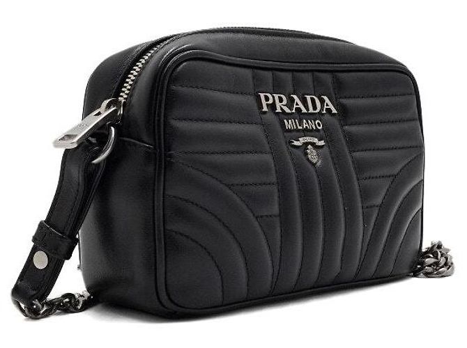 Prada Mini borsa a tracolla in pelle nera Nero - vista 3