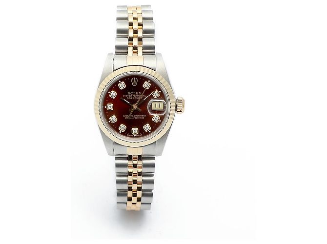 Rolex Reloj Lady Datejust Esfera Cocoa Engaste de Diez Diamantes Castaño - vista 15