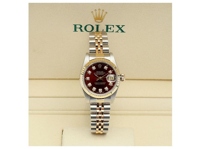 Rolex Reloj Lady Datejust Esfera Cocoa Engaste de Diez Diamantes Castaño - vista 2