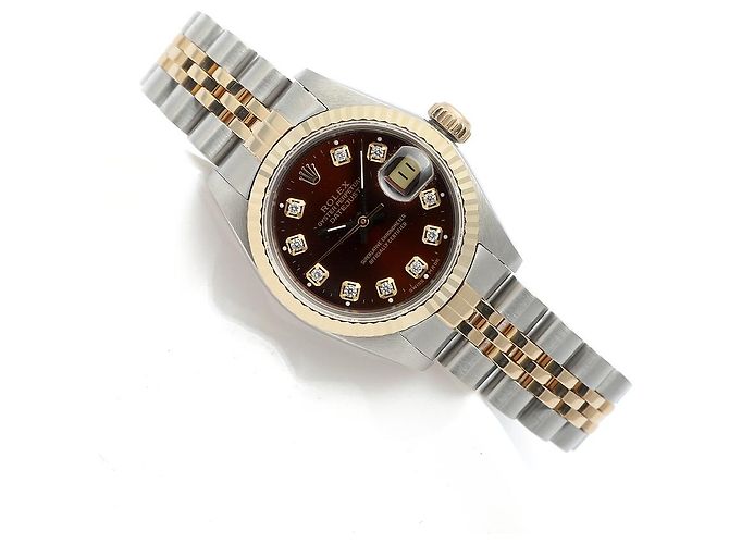 Rolex Reloj Lady Datejust Esfera Cocoa Engaste de Diez Diamantes Castaño - vista 20