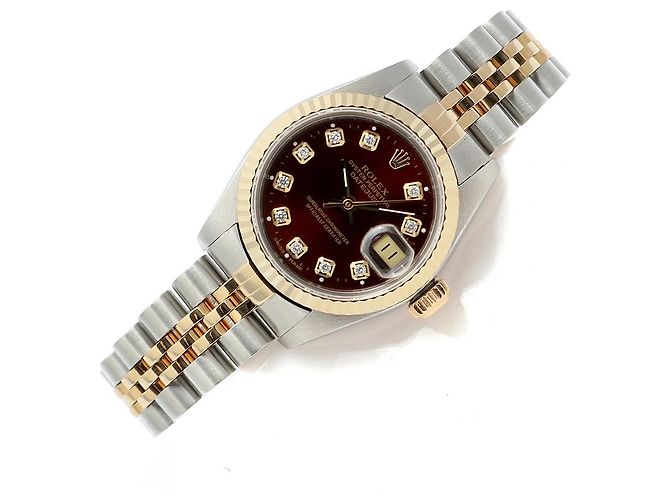 Rolex Reloj Lady Datejust Esfera Cocoa Engaste de Diez Diamantes Castaño - vista 21
