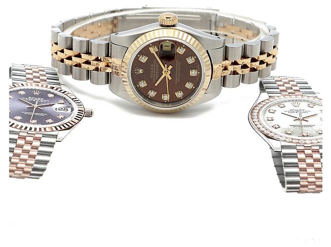 Rolex Reloj Lady Datejust Esfera Cocoa Engaste de Diez Diamantes Castaño - vista 23
