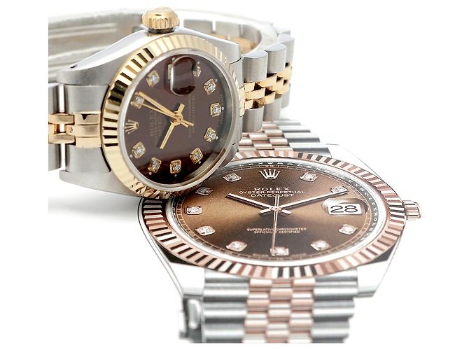 Rolex Reloj Lady Datejust Esfera Cocoa Engaste de Diez Diamantes Castaño - vista 24