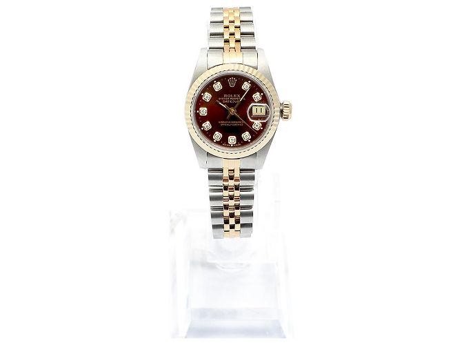 Rolex Reloj Lady Datejust Esfera Cocoa Engaste de Diez Diamantes Castaño - vista 3