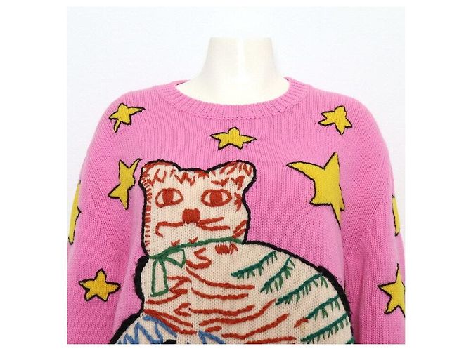 Gucci Strickpullover für Damen mit Star Cat Stickerei - Sonderbestellung - Ansicht 2