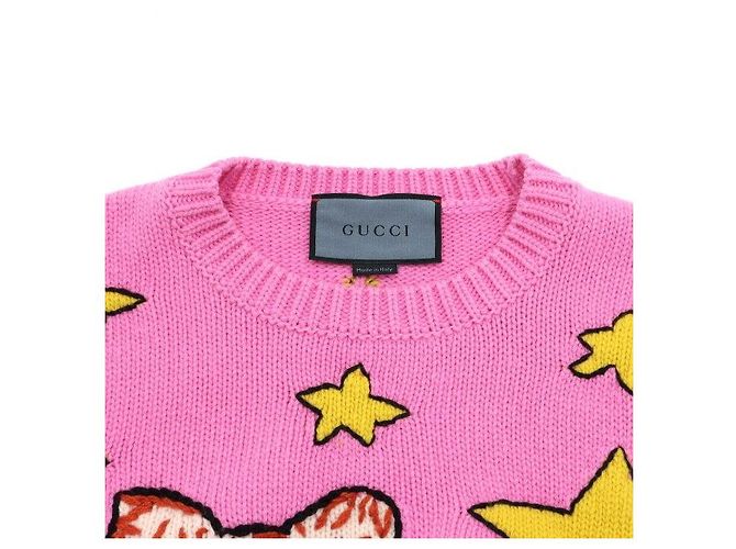 Gucci Strickpullover für Damen mit Star Cat Stickerei - Sonderbestellung - Ansicht 5